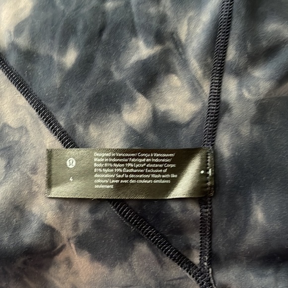 Lululemon Align Crop Top - Navy tie-dye - Picture 3 of 3
